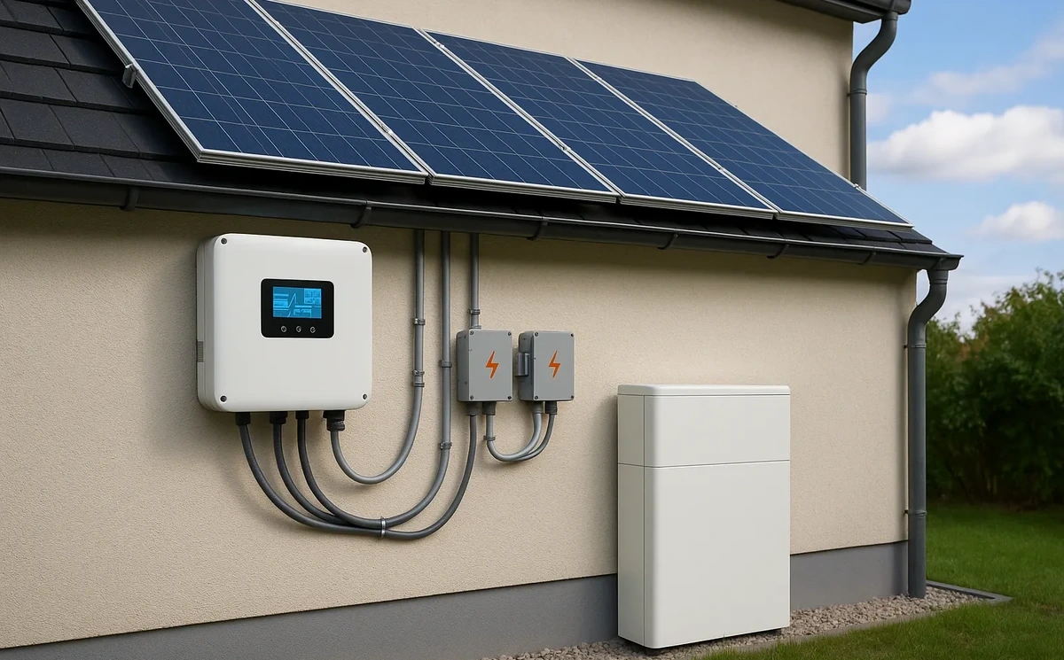 Residential solar battery storage system installed on a Victorian home
