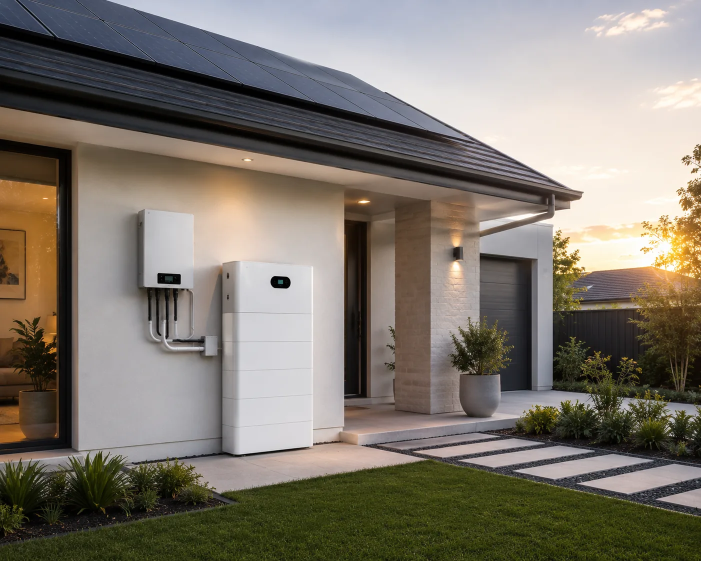House with solar installation